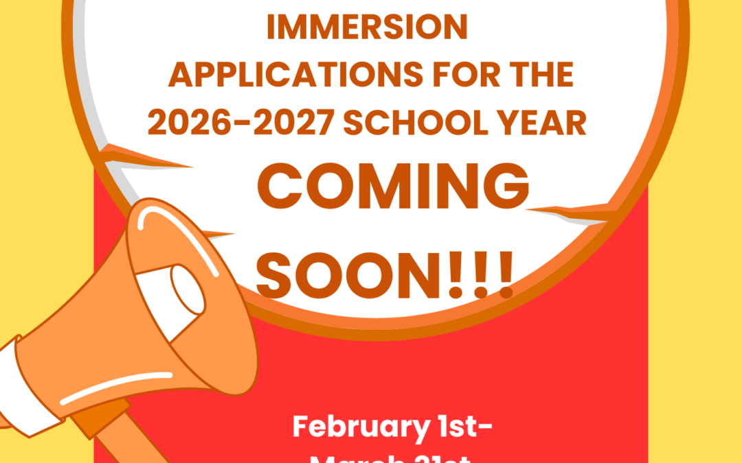 Kindergarten Dual Immersion Applications for the 2026-2027 School Year